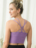 Blue Canoe Lattice Back Cami Organic Cotton & Bamboo Yoga Bra - Size Large