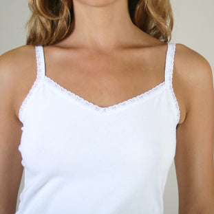 100% Cotton Camisole With Lace 2 Pack (S-5xl) By Naturana 802530