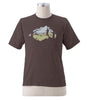 Organic Cotton Unisex Hiking Scene T-Shirt in Brown - Size - Small