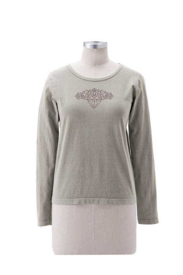 Women's Organic Cotton Swirly Tattoo Long Sleeve Shirt - Size - S, L, XL