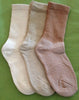 Organic Cotton Adult CREW Socks - Three Packs - Unisex - Men & Women