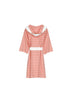 Women's Hooded Striped Lite Weight Jersey Robe