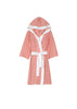 Women's Hooded Striped Lite Weight Jersey Robe