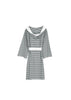 Women's Hooded Striped Lite Weight Jersey Robe