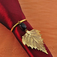 Real Leaf Birch Napkin Ring/Wine Charm