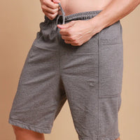 Men's Elasticized Organic Cotton Lounge Shorts with Drawstring