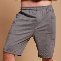 Men's Elasticized Organic Cotton Lounge Shorts with Drawstring