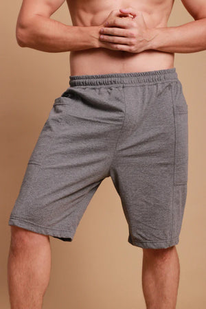 Men's Elasticized Organic Cotton Lounge Shorts with Drawstring