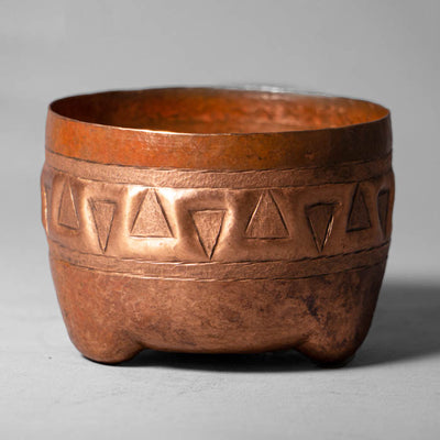 Hammered Copper “Aztec” Bowl