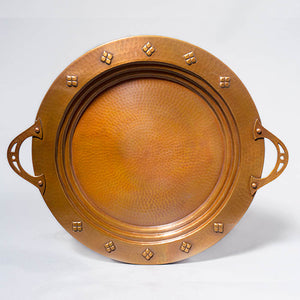 Hand-hammered Copper Commemorative Arts & Crafts Tray