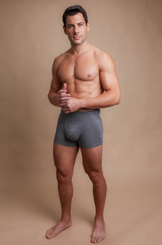 Men's Rib Elasticized Boxer Brief with Fly  - S, L, XL