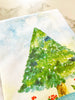 "Love & Light in the Universe" Organic Holiday Kitchen Towel