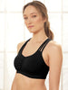Blue Canoe organic cotton triple strap active bra with crossing back straps