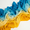 Cashmere scarf with blue and yellow gradient
