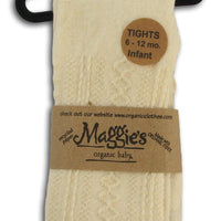 Maggie's Organic Cotton Textured Natural Tights- Infant (0-2yr) and Youth (6-9yr)