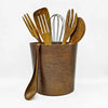 Hand-Hammered Copper Utensil Jar