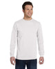 White unisex organic cotton long sleeve T-shirt