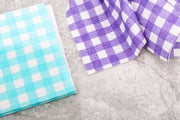 Reusable Kitchen Cloths - Purple & Teal Blue Plaid set of 2
