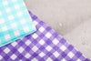 Reusable Kitchen Cloths - Purple & Teal Blue Plaid set of 2
