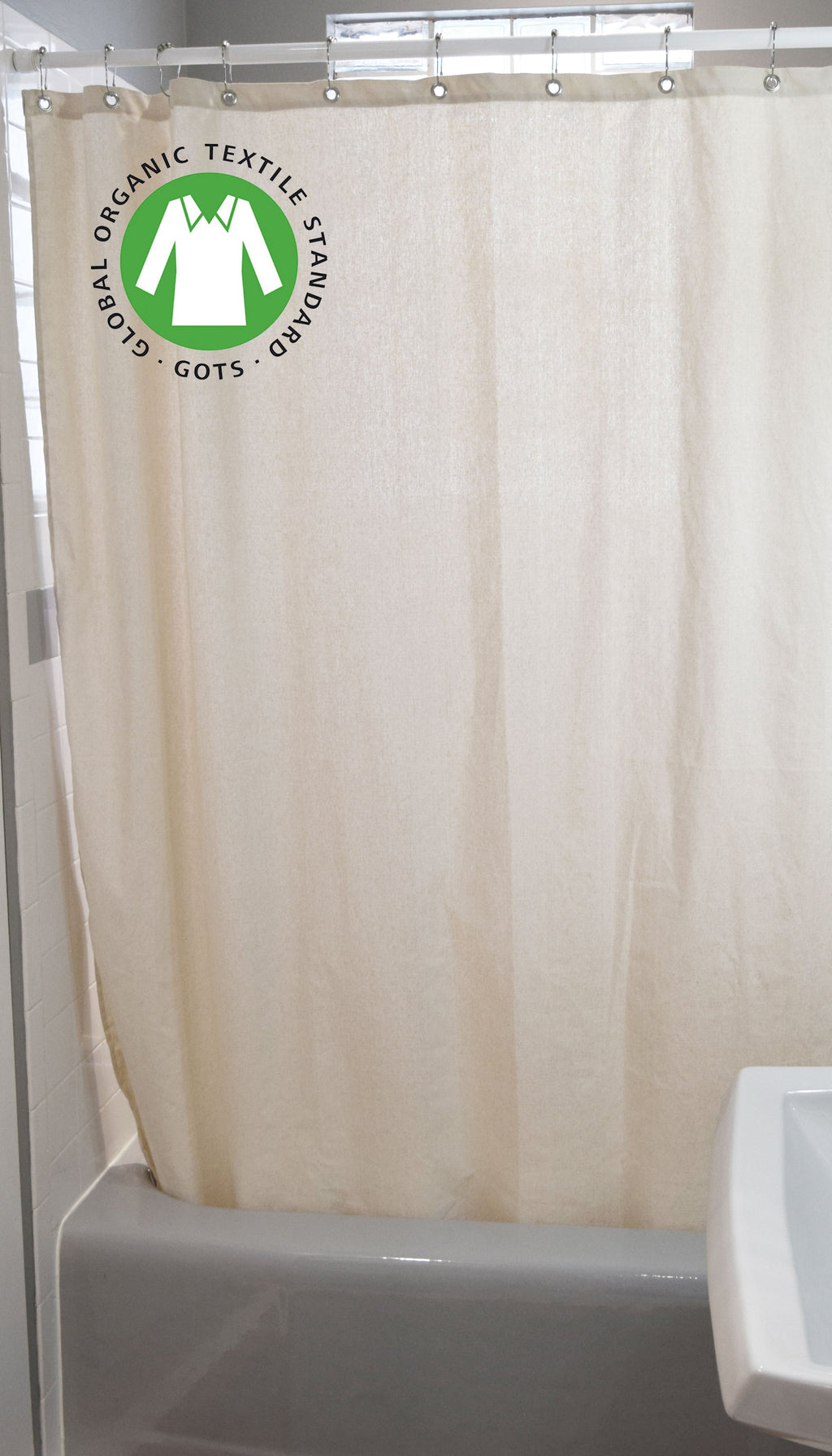 Organic and Regular Cotton Shower Curtain- earth friendly