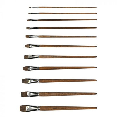 Paint Brushes - Cow Hair - Flat Tip