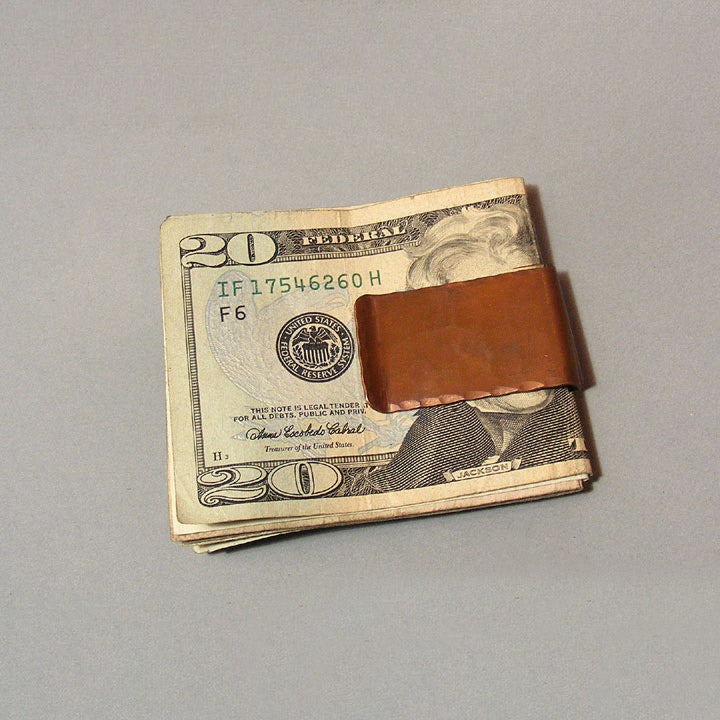 Hand-hammered Copper Money Clip