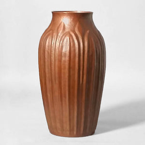 Grueby Faience-style Copper Vase