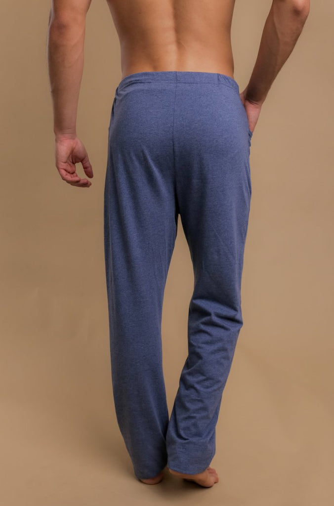 Lounge Pants Light, Loose Fitting and Exceptionally Soft Men's Pyjama  Bottoms, Cotton White Blue Twig 100% Organic Cotton 