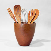 Hand-hammered Copper Chef Utensil Jar
