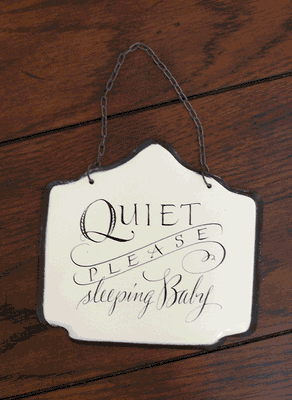 Sign: Sleeping Baby