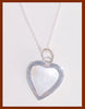 Women's Sterling Silver Mother Of Pearl Heart Shaped Necklace