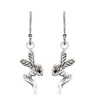 Girls Sterling Silver Fairy Necklace and Earrings