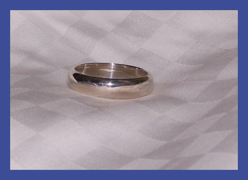 Sterling Silver Men's Rounded Band Ring