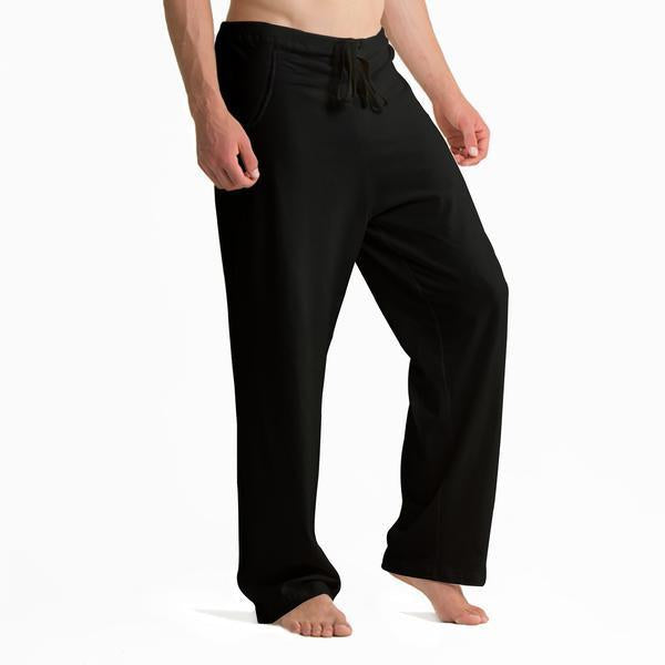 Organic Cotton Black Cotton Lounge Pants Men's Organic Cotton