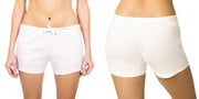 Women's Organic Cotton Drawstring Boxer Short - 2 Pack - Size 8