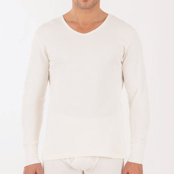 mens white thermal top