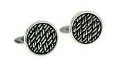 Sterling Silver Men's Mesh Cufflinks - Pair