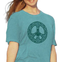 Organic Cotton Unisex Celtic Peace T-Shirt - Size - M, L, XL