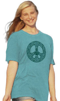 Organic Cotton Unisex Celtic Peace T-Shirt - Size - M, L, XL