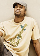 Organic Cotton Unisex Give Peace A Chance T-Shirt in Amber - Size - S, M, L, XL