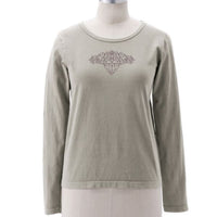 Women's Organic Cotton Swirly Tattoo Long Sleeve Shirt - Size - S, M, L, XL