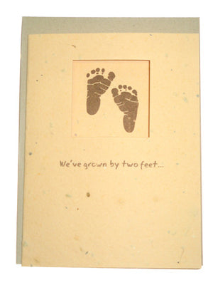 Grow A Note Just - Birth Announcement Cards - natural envelopes - pack of 6 cards