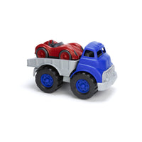 Green Toys Earth Friendly Flat Bed Truck With Red Racing Car
