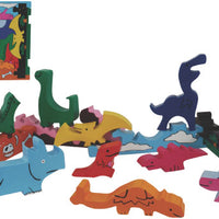 Copy of Copy of Colorful Wooden Puzzles - Dinosaurs Puzzle Play - ages 3+