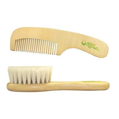 Baby Hair Brush, Comb, Nail Brush & Nail Clipper Set