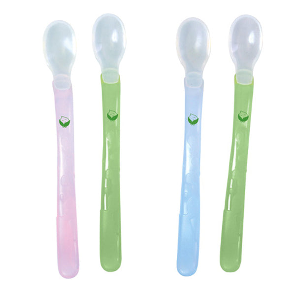 Set Of 2 Feeding Spoons - Assorted Colors - Stage 2/3+, 3+ mos.