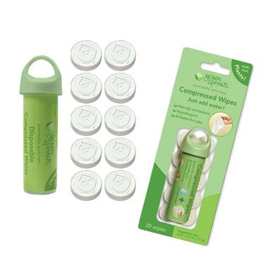 Green Sprouts Disposable Compressed Wipes - 10 Wipes