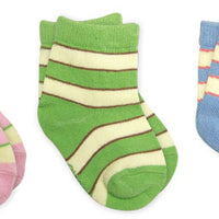 Organic Cotton Prints & Striped Socks - New Born, Infant, & Toddler