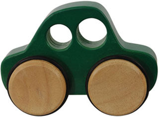 Push Along Wooden Hybrid Green Car