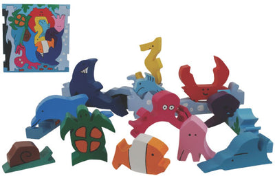 Copy of Colorful Wooden Puzzles - Sealife Puzzle Play - ages 3+